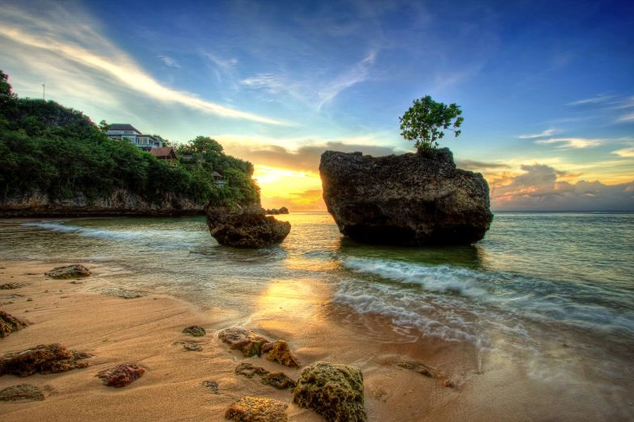 Padang Padang Beach Sunset